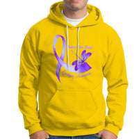 Epilepsy Awareness Day Hoodie Seize The Dad with Purple Ribbon and Dragonfly - Wonder Print Shop