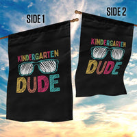 Kindergarten Dude Garden Flag Funny First Day Back to School Student