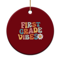Retro 1st Day of School Ceramic Ornament First Grade Vibes 1st Grade Team