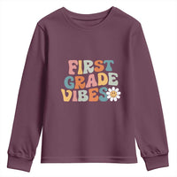 Retro 1st Day of School Youth Sweatshirt First Grade Vibes 1st Grade Team