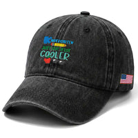 Kindergarten Just Got Cooler Washed Cotton Baseball Cap Funny 1st Day Back to School Kids Gift