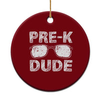 Pre-K Dude Cool First Day of Preschool Ceramic Ornament Back to School Boys Gift