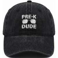Pre-K Dude Cool First Day of Preschool Washed Cotton Baseball Cap Back to School Boys Gift