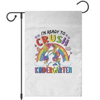 Ready to Crush Kindergarten Cute Girls Garden Flag First Day Back to School