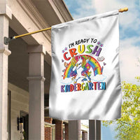 Ready to Crush Kindergarten Cute Girls Garden Flag First Day Back to School