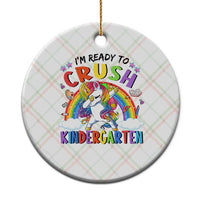 Ready to Crush Kindergarten Cute Girls Ceramic Ornament First Day Back to School
