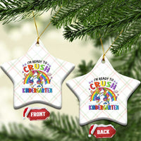 Ready to Crush Kindergarten Cute Girls Ceramic Ornament First Day Back to School