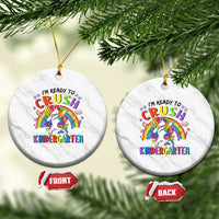 Ready to Crush Kindergarten Cute Girls Ceramic Ornament First Day Back to School