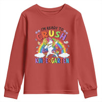Ready to Crush Kindergarten Cute Girls Youth Sweatshirt First Day Back to School