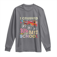 I Crushed 100 Days of School Monster Truck Long Sleeve Shirt Cool Back to School Boys Gift