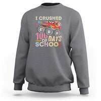 Boys 100 Day Sweatshirt I Crushed 100 Days of School, Monster Truck - Wonder Print Shop
