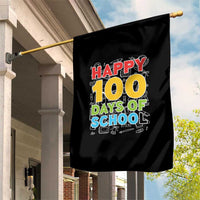 Happy 100 Days of School Garden Flag Cute Celebration Gift for Teachers and Kids
