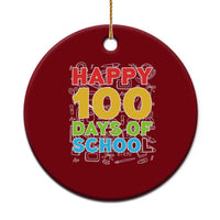 Happy 100 Days of School Ceramic Ornament Cute Celebration Gift for Teachers and Kids