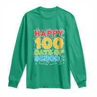 Happy 100 Days of School Long Sleeve Shirt Cute Celebration Gift for Teachers and Kids