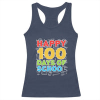 Happy 100 Days of School Racerback Tank Top Cute Celebration Gift for Teachers and Kids