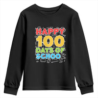 Happy 100 Days of School Youth Sweatshirt Cute Celebration Gift for Teachers and Kids