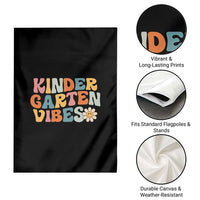 Retro Kindergarten Vibes Garden Flag Cute Kinder Crew First Day of School