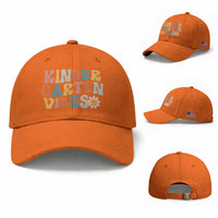 Retro Kindergarten Vibes Baseball Cap Cute Kinder Crew First Day of School