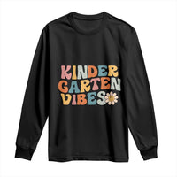 Retro Kindergarten Vibes Long Sleeve Shirt Cute Kinder Crew First Day of School