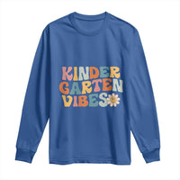 Retro Kindergarten Vibes Long Sleeve Shirt Cute Kinder Crew First Day of School