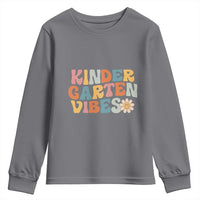 Retro Kindergarten Vibes Youth Sweatshirt Cute Kinder Crew First Day of School