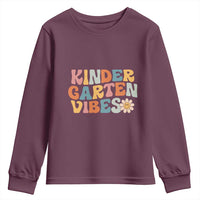 Retro Kindergarten Vibes Youth Sweatshirt Cute Kinder Crew First Day of School