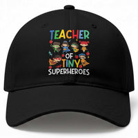 Teacher of Tiny Superheroes Baseball Cap Funny 100th Day of School