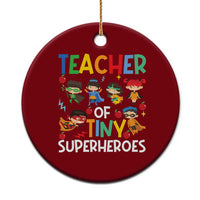 Teacher of Tiny Superheroes Ceramic Ornament Funny 100th Day of School