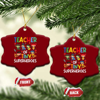Teacher of Tiny Superheroes Ceramic Ornament Funny 100th Day of School