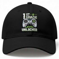 Leveling Up To School Funny Gamer Boys Baseball Cap First Day Back to School Gift