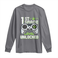 Leveling Up To School Funny Gamer Boys Long Sleeve Shirt First Day Back to School Gift