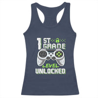 Leveling Up To School Funny Gamer Boys Racerback Tank Top First Day Back to School Gift