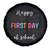 Happy First Day of School Spare Tire Cover Positive Vibe Teacher and Student Gift