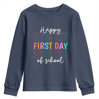 Happy First Day of School Youth Sweatshirt Positive Vibe Teacher and Student Gift