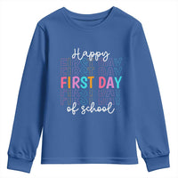 Happy First Day of School Youth Sweatshirt Positive Vibe Teacher and Student Gift
