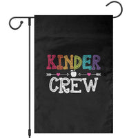 Kinder Crew Funny Kindergarten Garden Flag Teacher and Student Back to School