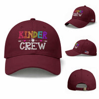 Kinder Crew Funny Kindergarten Baseball Cap Teacher and Student Back to School