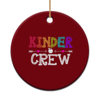 Kinder Crew Funny Kindergarten Ceramic Ornament Teacher and Student Back to School