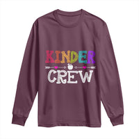 Kinder Crew Funny Kindergarten Long Sleeve Shirt Teacher and Student Back to School