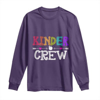 Kinder Crew Funny Kindergarten Long Sleeve Shirt Teacher and Student Back to School