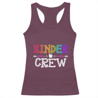 Kinder Crew Funny Kindergarten Racerback Tank Top Teacher and Student Back to School