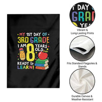 Hello 3rd Grade Garden Flag Boys and Girls First Day Back to School Gift