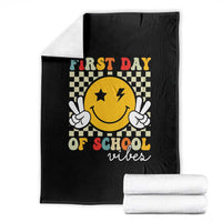 First Day of School Vibes Throw Blanket Aesthetic Back to School Teacher Student