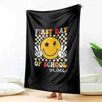 First Day of School Vibes Throw Blanket Aesthetic Back to School Teacher Student