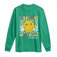 First Day of School Vibes Long Sleeve Shirt Aesthetic Back to School Teacher Student