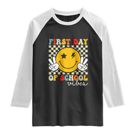 First Day of School Vibes Raglan Shirt Aesthetic Back to School Teacher Student