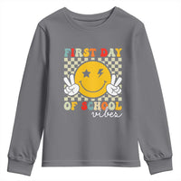 First Day of School Vibes Youth Sweatshirt Aesthetic Back to School Teacher Student