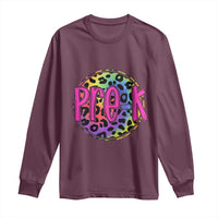 Pre-Kindergarten Neon Leopard Effect Printing Long Sleeve Shirt Wild About PreK Teacher Student Gift