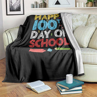 100 Days of School Celebration Throw Blanket Happy 100th Day Student Teacher Gift