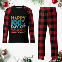 100 Days of School Celebration Plaid Pajama Set Happy 100th Day Student Teacher Gift